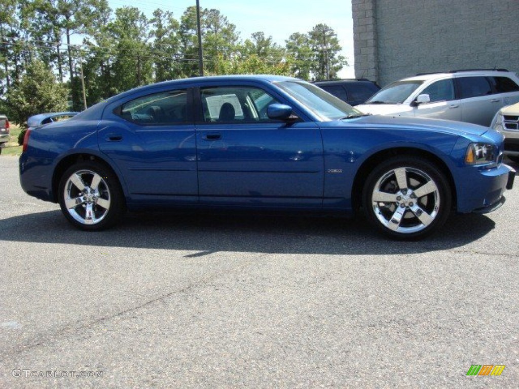 2010 Charger R/T - Deep Water Blue Pearl / Dark Slate Gray photo #6