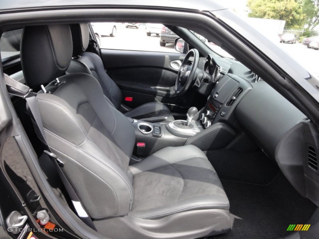 Black Leather Interior 2009 Nissan 370Z Touring Coupe Photo #53605221