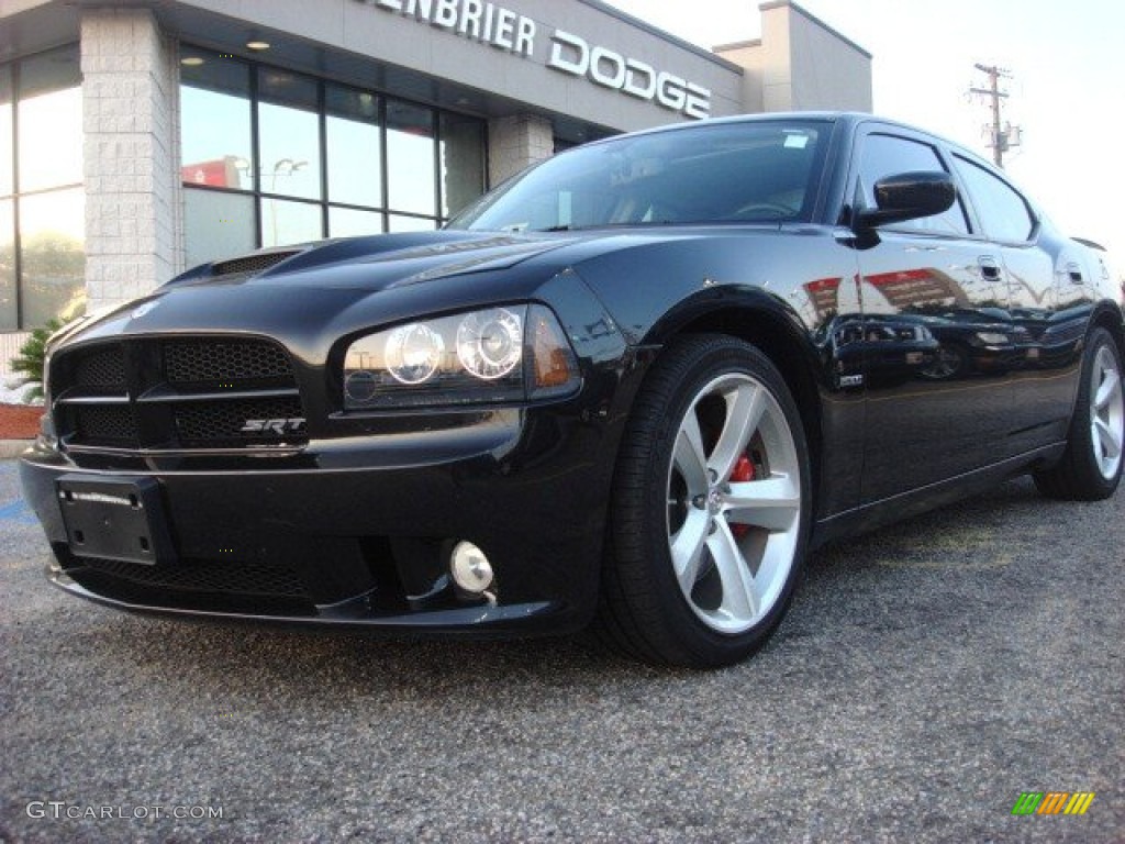 2010 Charger SRT8 - Brilliant Black Crystal Pearl / Dark Slate Gray photo #1