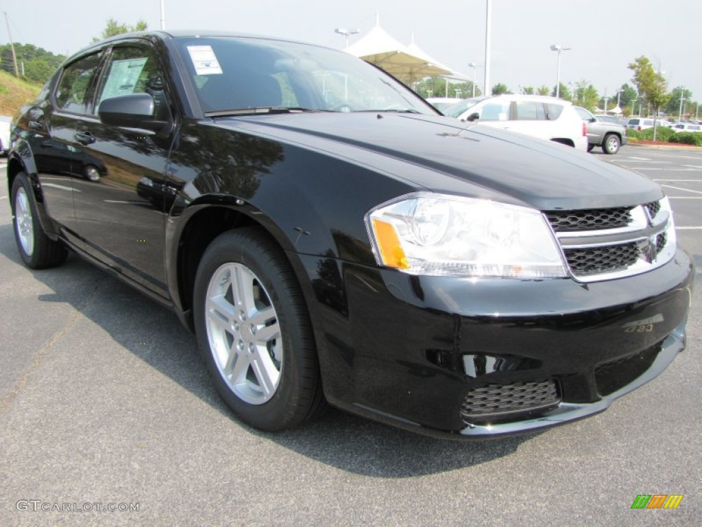 2012 Avenger SXT - Black / Black photo #4