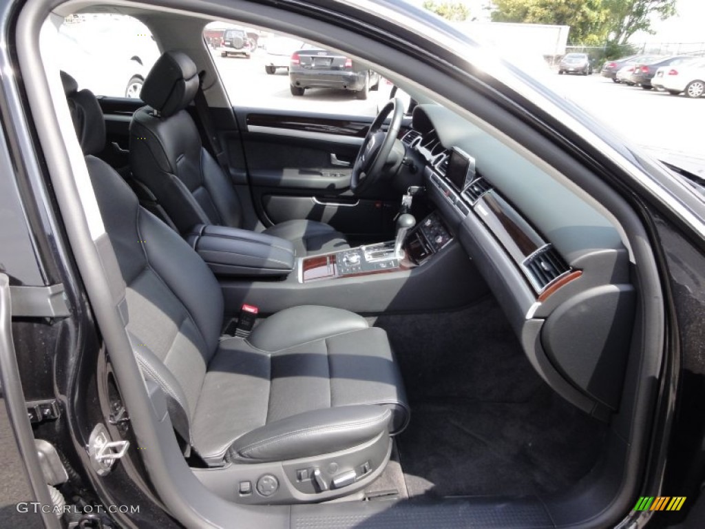 Black Valcona Leather Interior 2009 Audi A8 4.2 quattro Photo #53606574