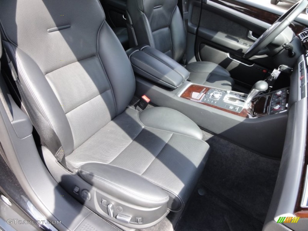 Black Valcona Leather Interior 2009 Audi A8 4.2 quattro Photo #53606589