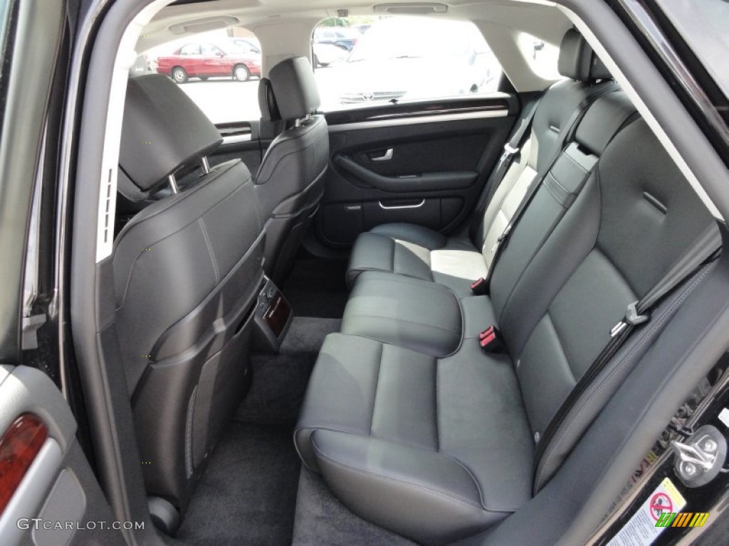 Black Valcona Leather Interior 2009 Audi A8 4.2 quattro Photo #53606675