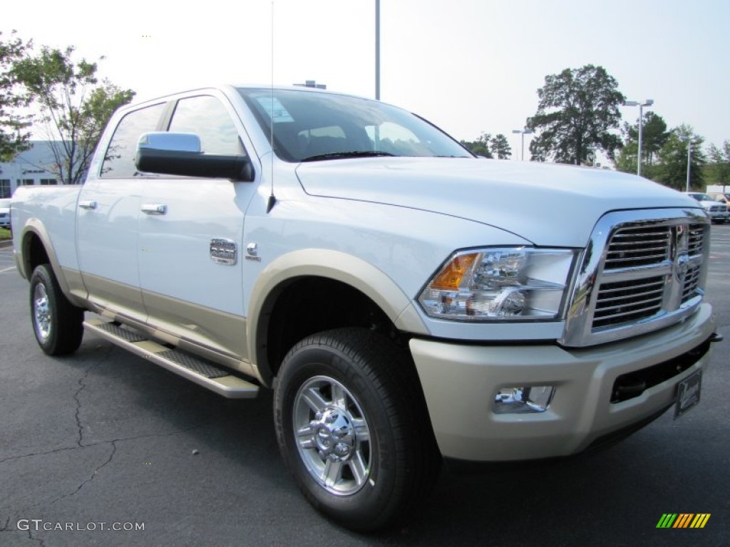 Bright White 2012 Dodge Ram 2500 HD Laramie Longhorn Crew Cab 4x4 Exterior Photo #53607915