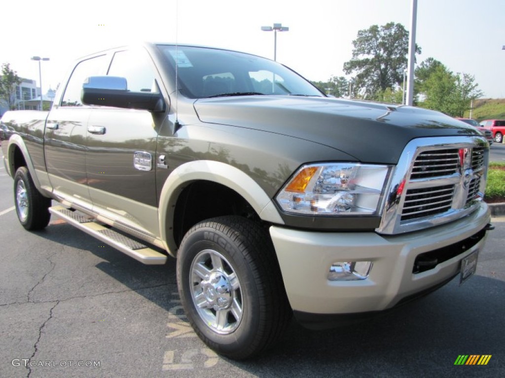 Sagebrush Pearl 2012 Dodge Ram 2500 HD Laramie Longhorn Crew Cab 4x4 Exterior Photo #53608935