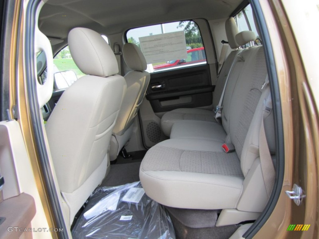 Light Pebble Beige/Bark Brown Interior 2012 Dodge Ram 2500 HD SLT Crew Cab 4x4 Photo #53609575