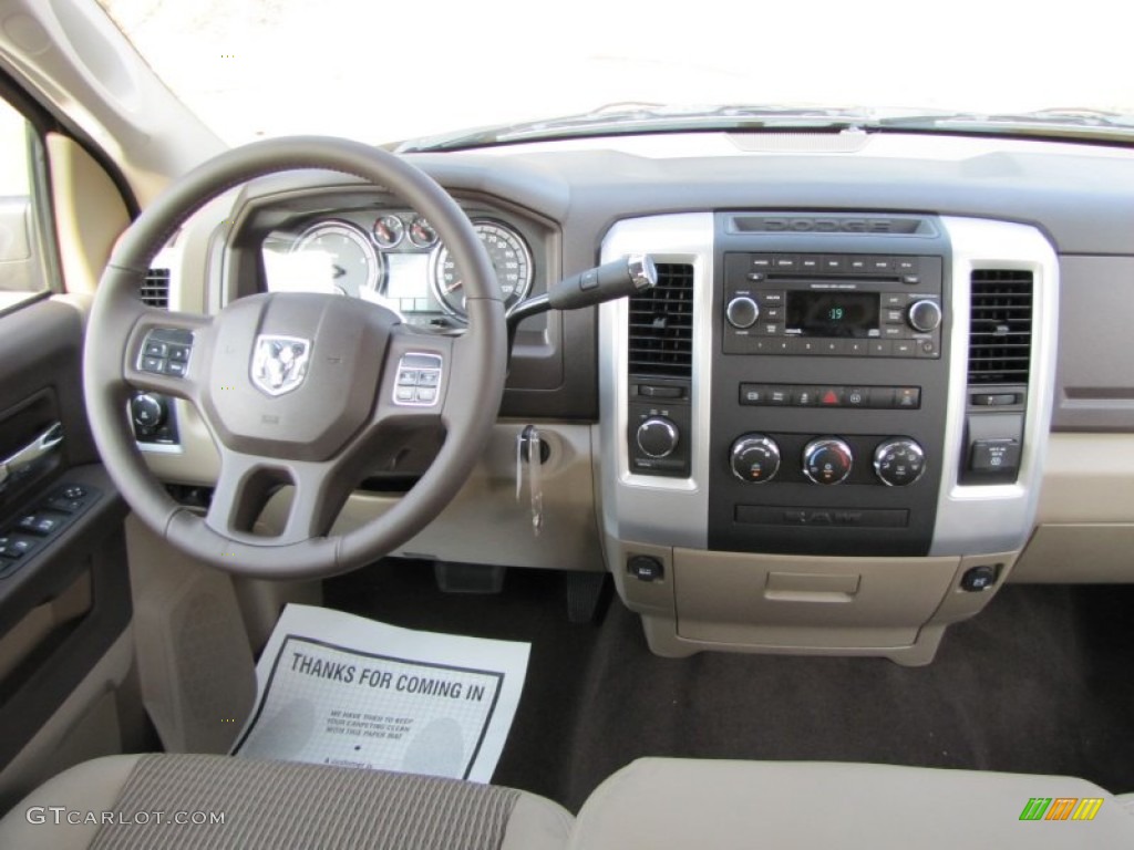 2012 Dodge Ram 2500 HD SLT Crew Cab 4x4 Light Pebble Beige/Bark Brown Dashboard Photo #53609625