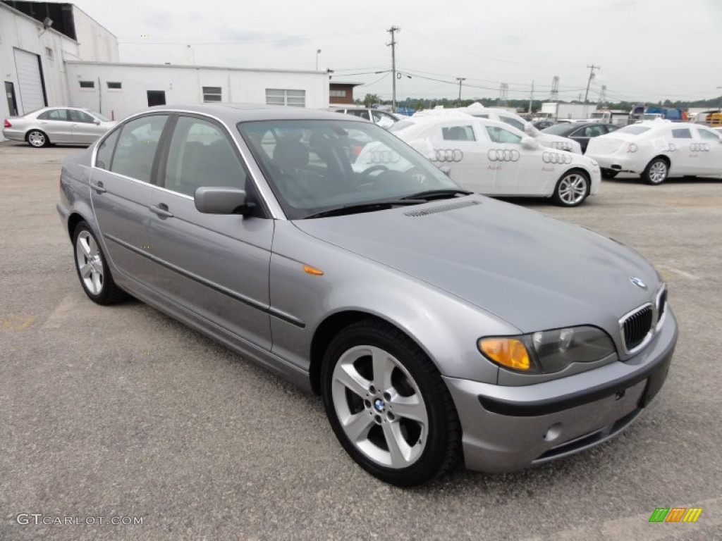 2004 3 Series 330xi Sedan - Silver Grey Metallic / Black photo #4