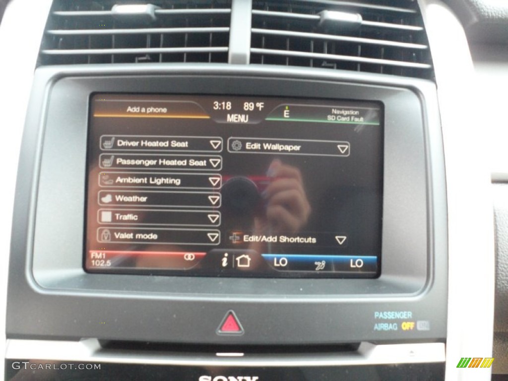 2012 Ford Edge Sport Controls Photo #53609811