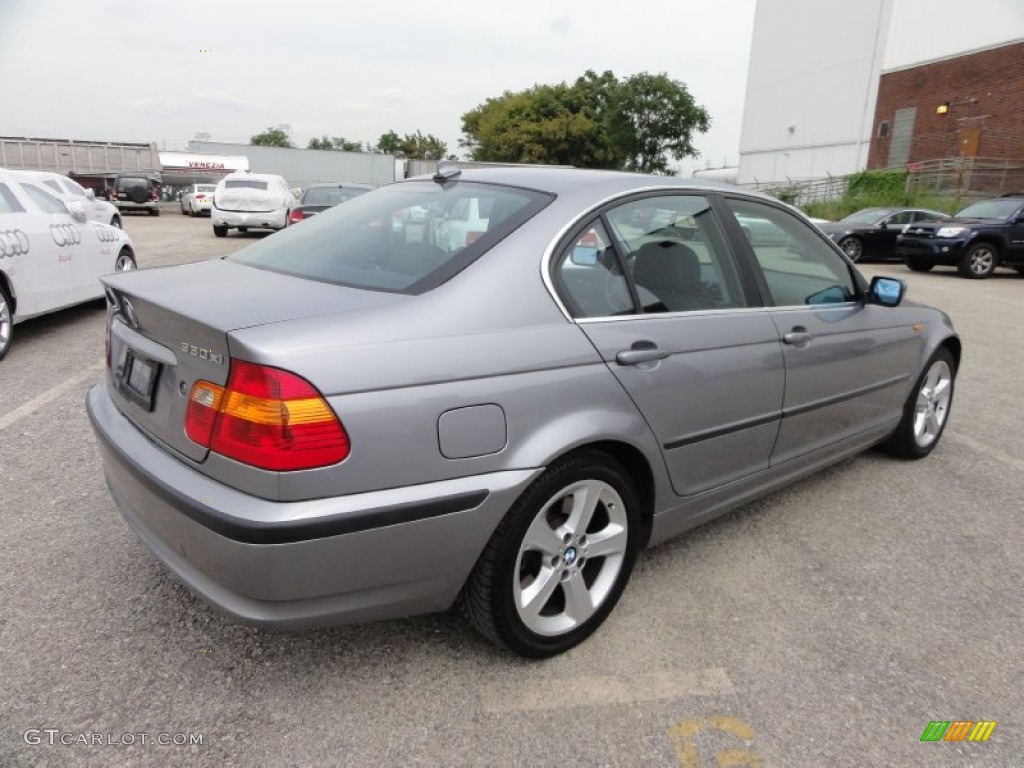 2004 3 Series 330xi Sedan - Silver Grey Metallic / Black photo #8