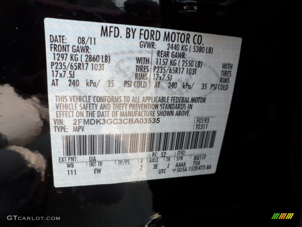 2012 Edge Color Code UA for Black Photo #53610405