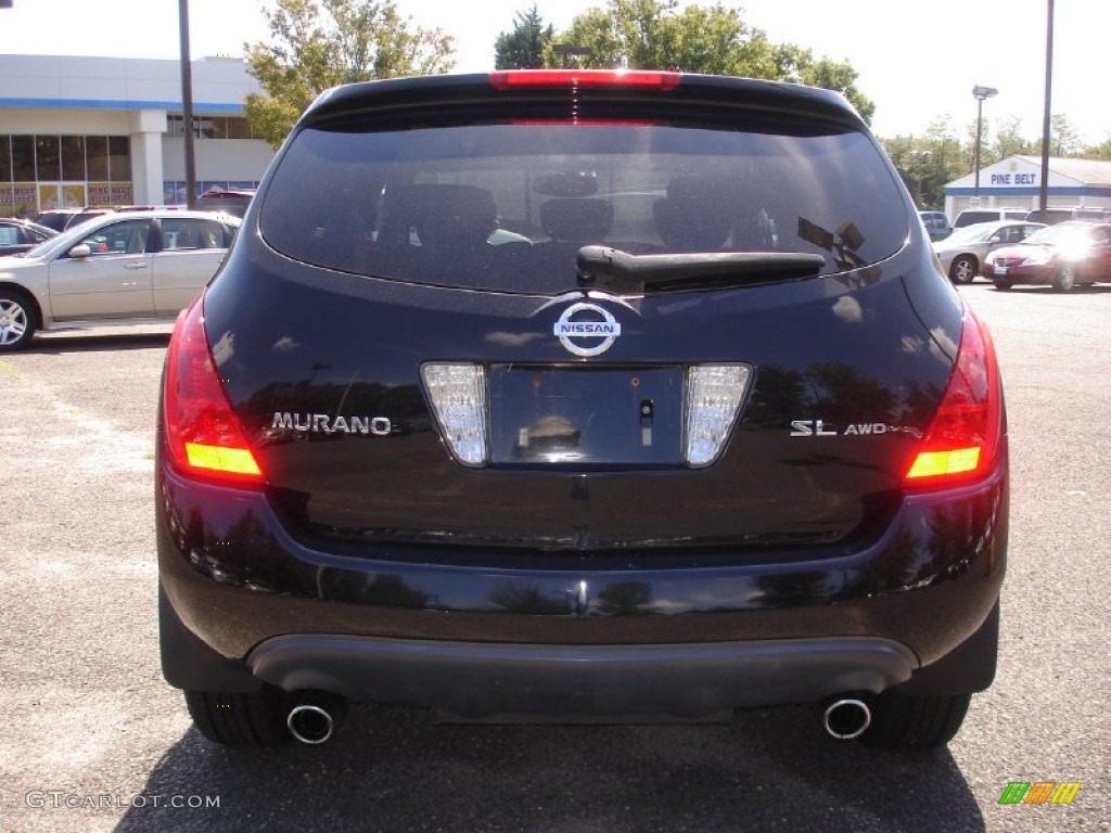 2004 Murano SE AWD - Super Black / Charcoal photo #5