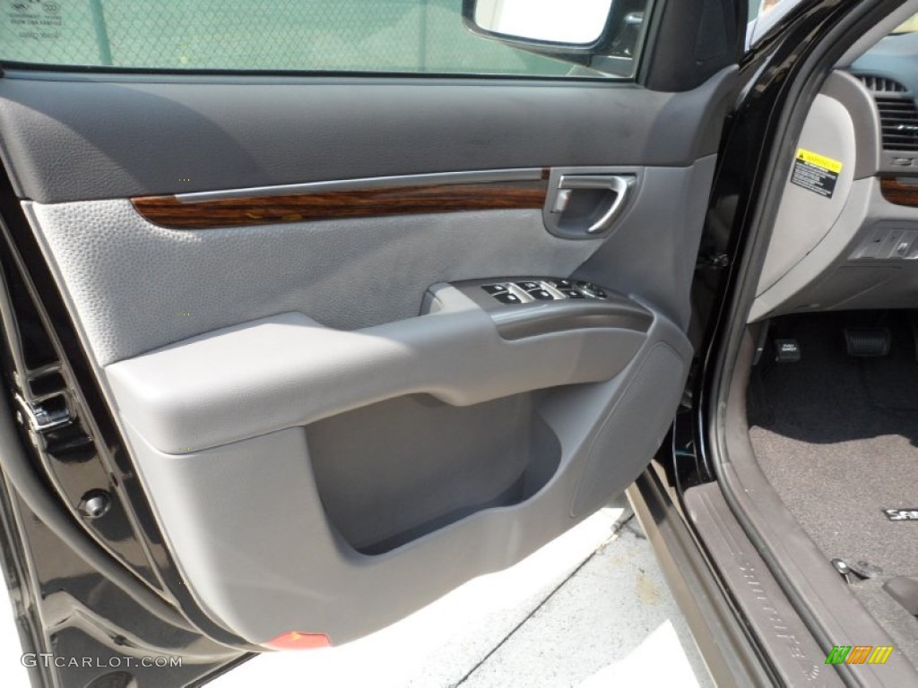 2012 Hyundai Santa Fe SE V6 Gray Door Panel Photo #53611830