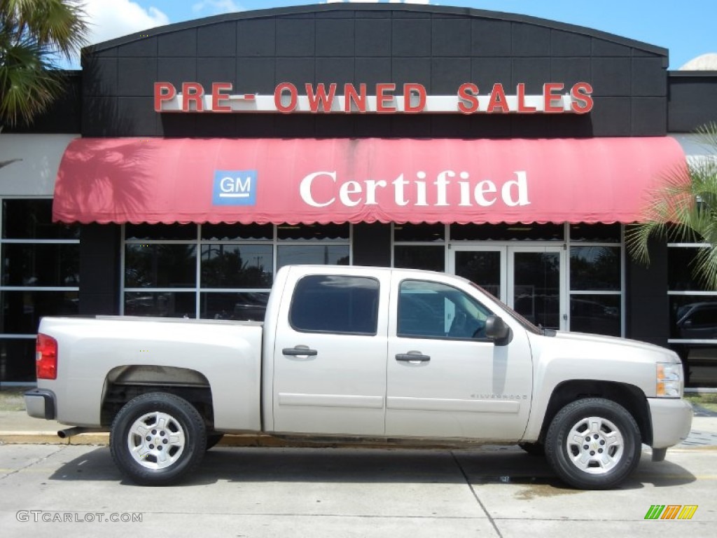 2007 Silverado 1500 LT Crew Cab - Silver Birch Metallic / Ebony Black photo #1