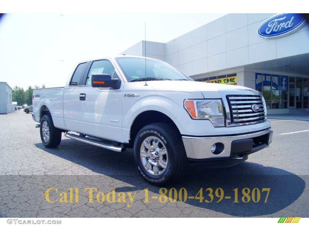 2011 F150 XLT SuperCab 4x4 - Oxford White / Steel Gray photo #1