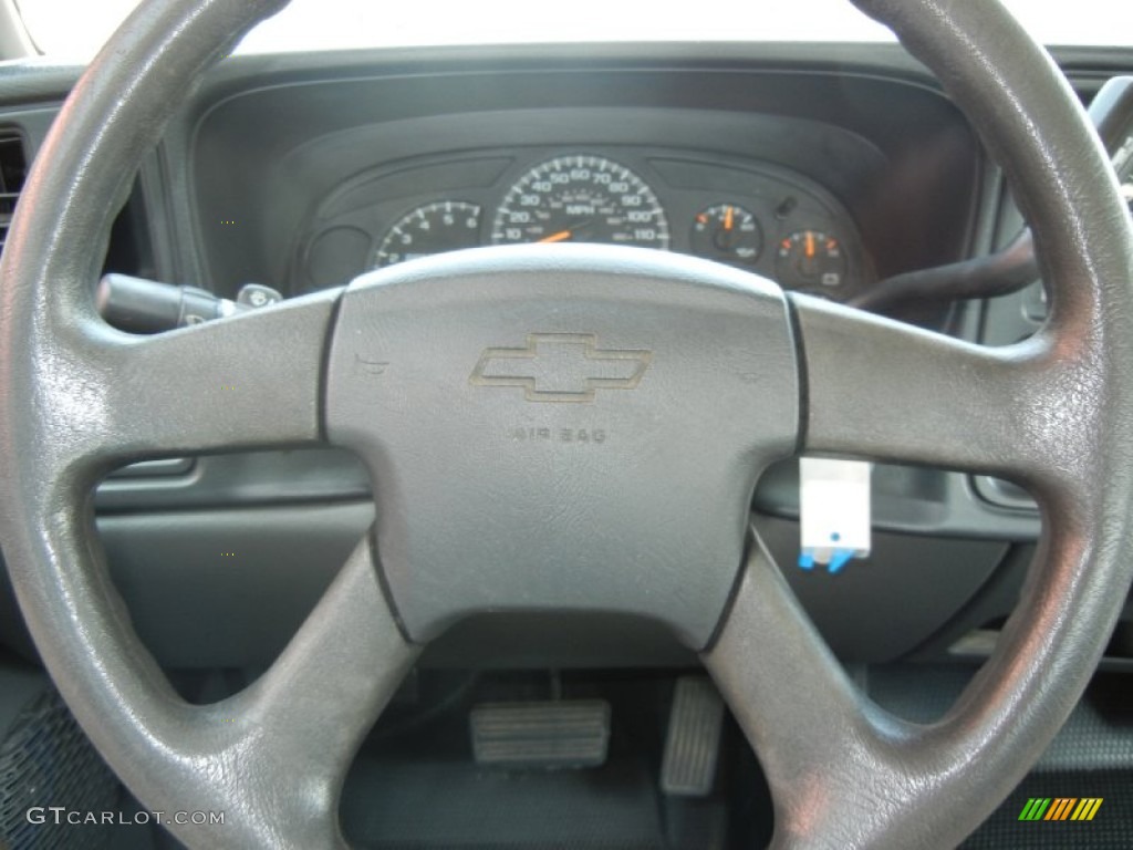 2005 Chevrolet Silverado 1500 LS Extended Cab Medium Gray Steering Wheel Photo #53612371