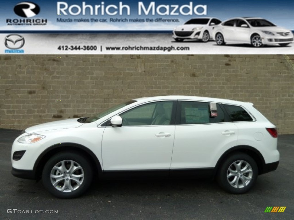 2011 CX-9 Touring AWD - Crystal White Pearl Mica / Sand photo #1