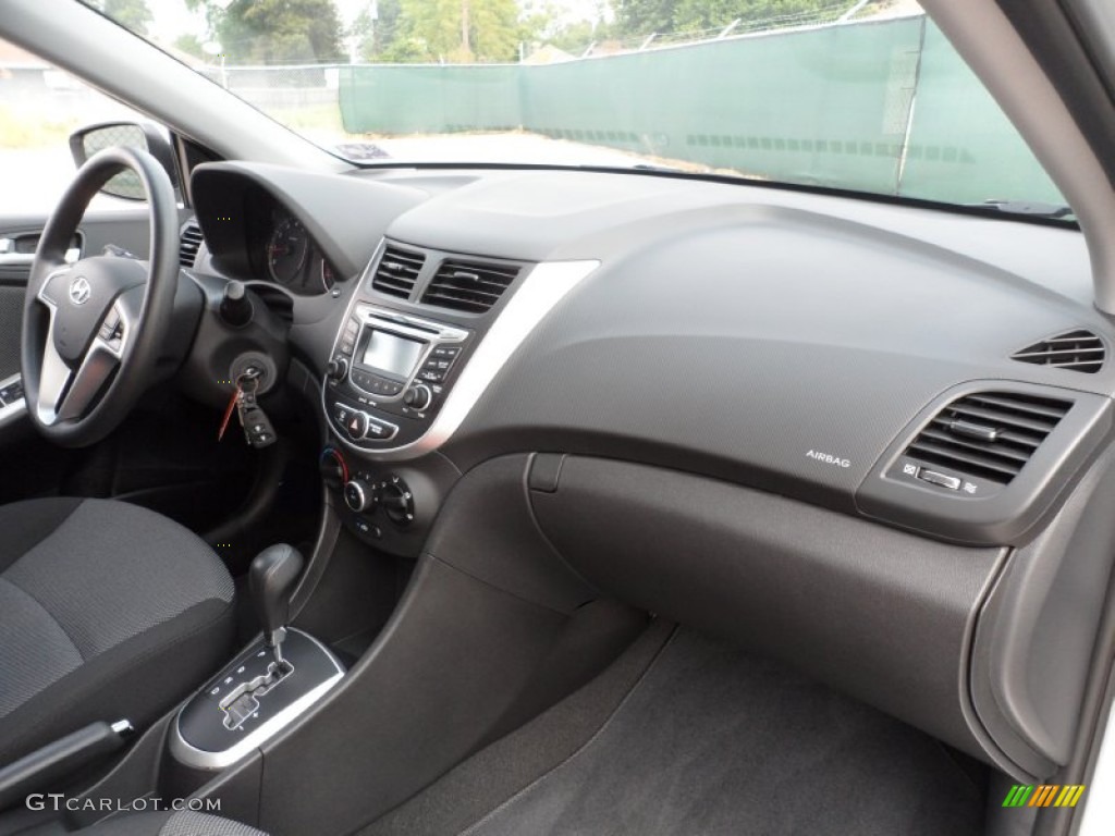 2012 Hyundai Accent GS 5 Door Black Dashboard Photo #53614848