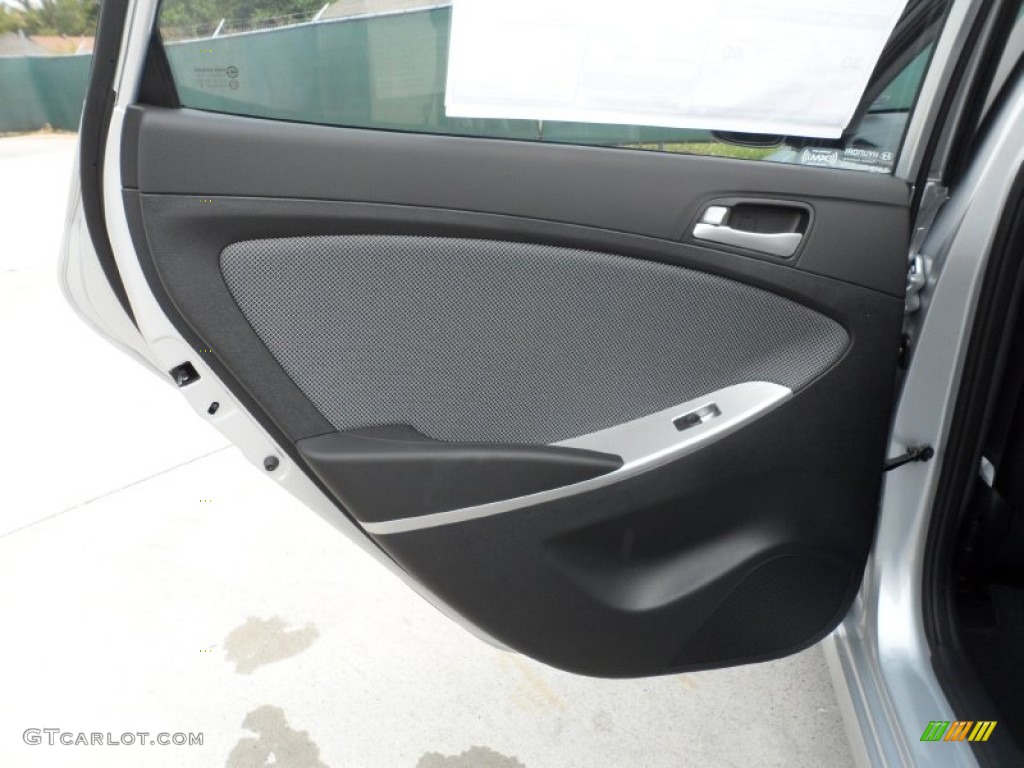 2012 Hyundai Accent GS 5 Door Black Door Panel Photo #53614878