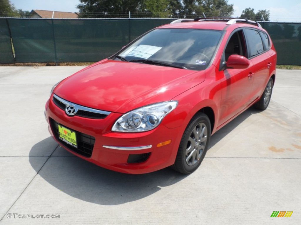 2012 Elantra GLS Touring - Chilipepper Red / Beige photo #7