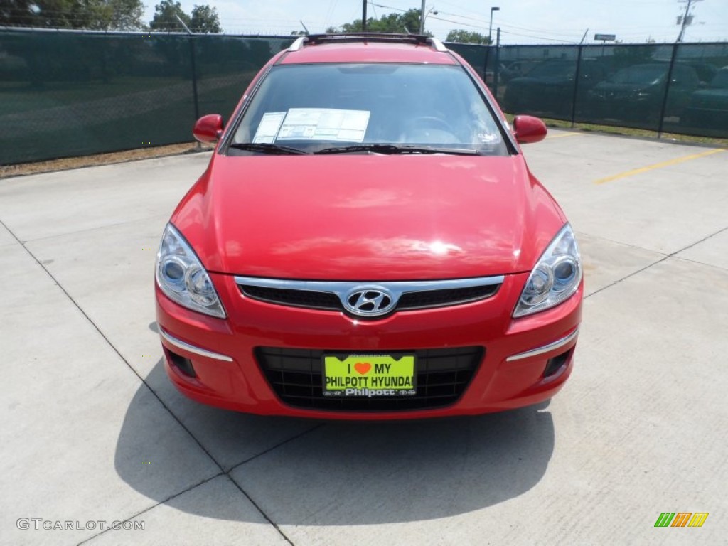 2012 Elantra GLS Touring - Chilipepper Red / Beige photo #8