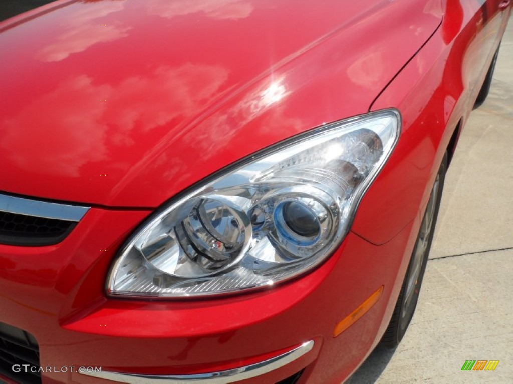 2012 Elantra GLS Touring - Chilipepper Red / Beige photo #10