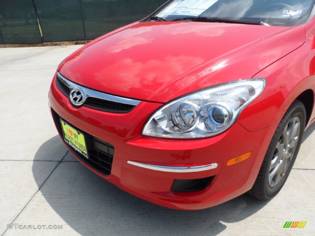 2012 Elantra GLS Touring - Chilipepper Red / Beige photo #11