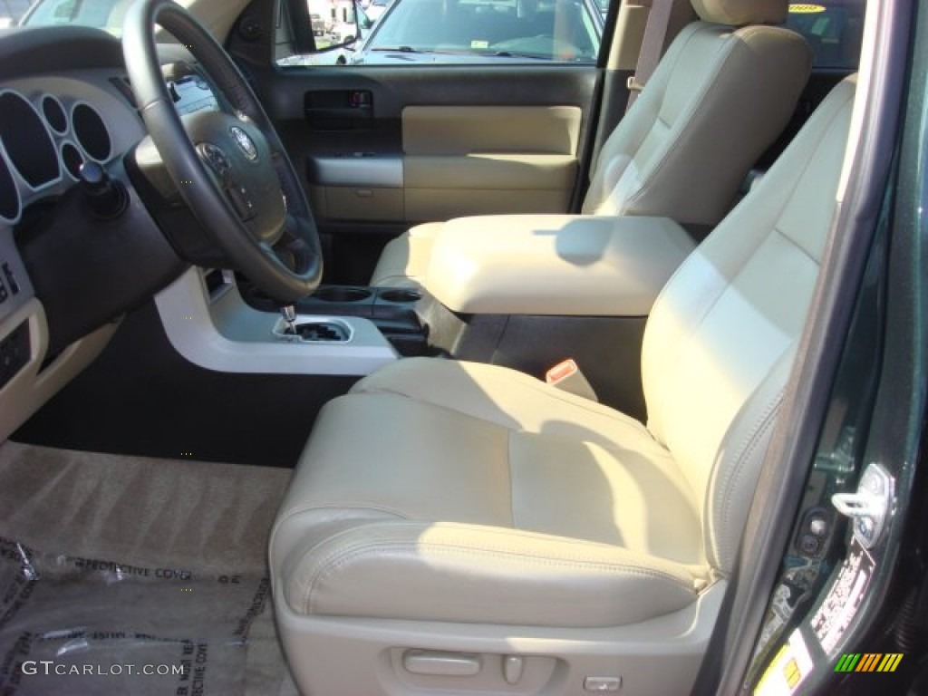 2008 Sequoia SR5 - Timberland Green Mica / Sand Beige photo #8