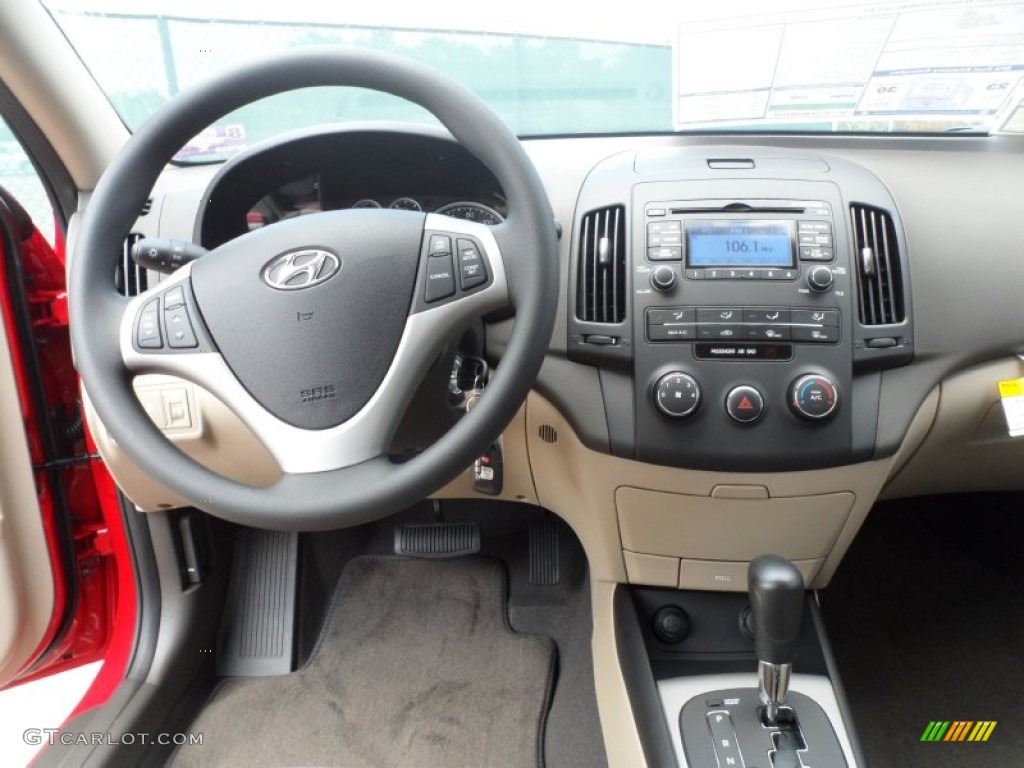 2012 Hyundai Elantra GLS Touring Beige Dashboard Photo #53615408