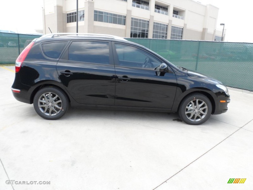 Black Noir Pearl 2012 Hyundai Elantra GLS Touring Exterior Photo #53615550