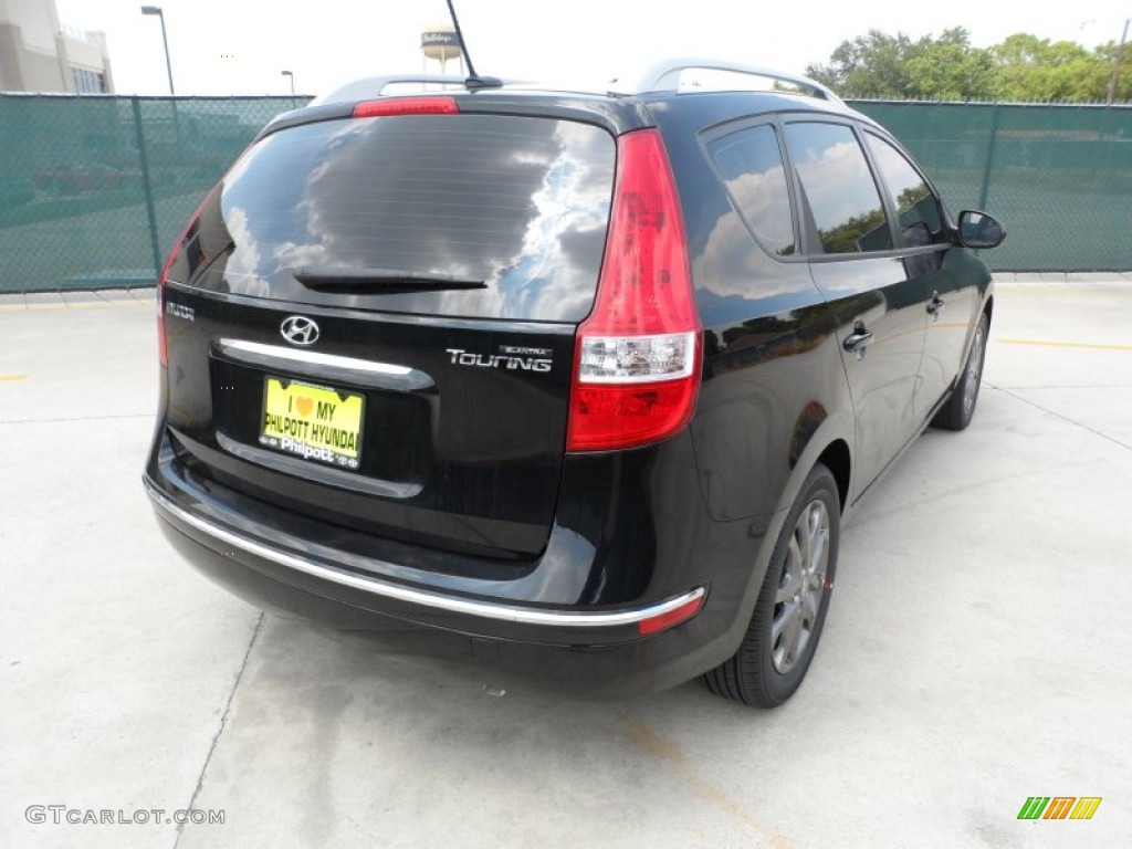 2012 Elantra GLS Touring - Black Noir Pearl / Beige photo #3