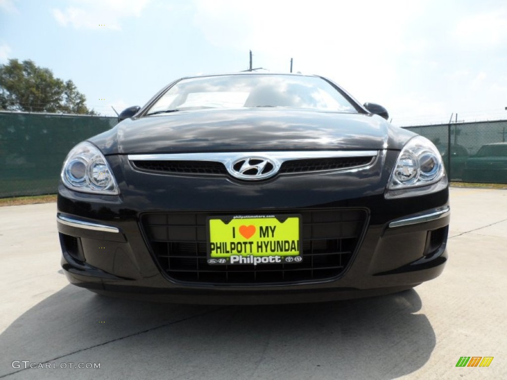 2012 Elantra GLS Touring - Black Noir Pearl / Beige photo #9