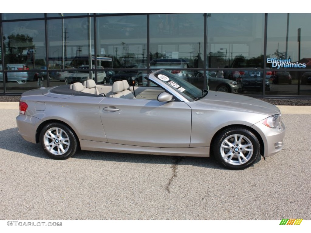 Cashmere Silver Metallic 2009 BMW 1 Series 128i Convertible Exterior Photo #53615672