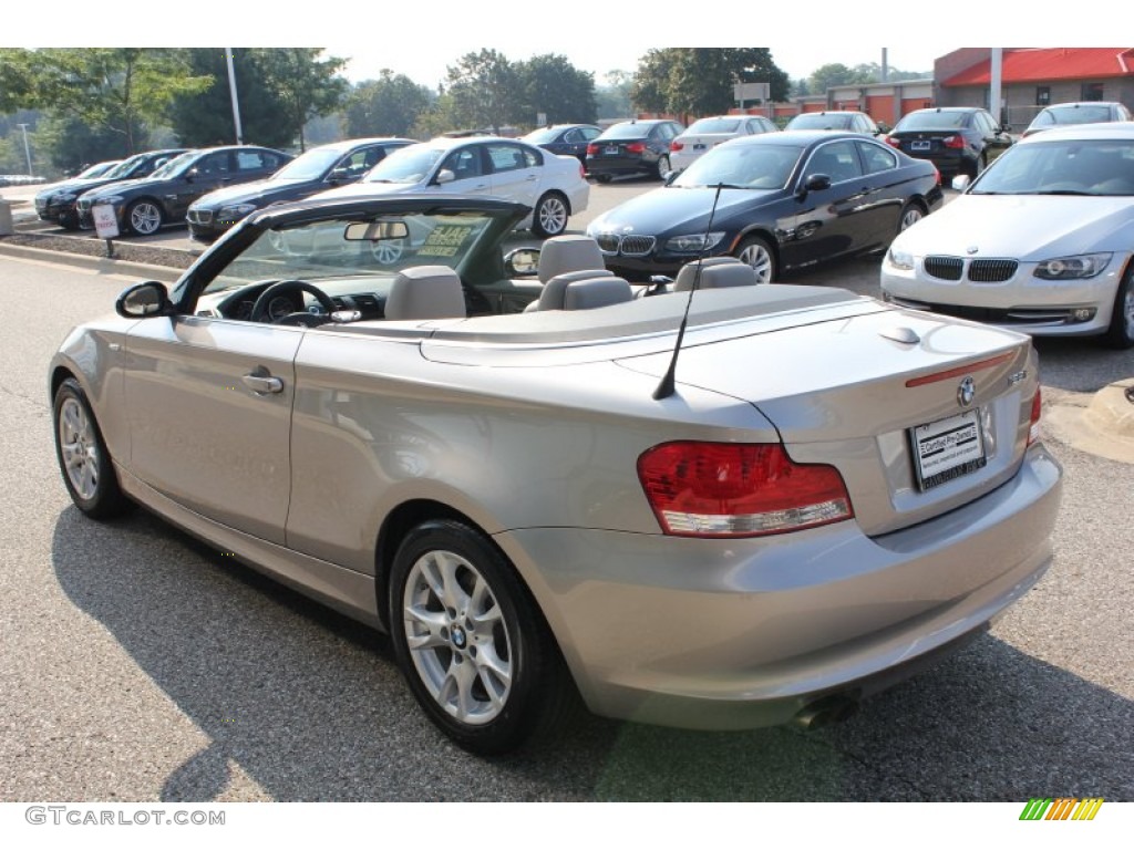 2009 1 Series 128i Convertible - Cashmere Silver Metallic / Taupe Boston Leather photo #7