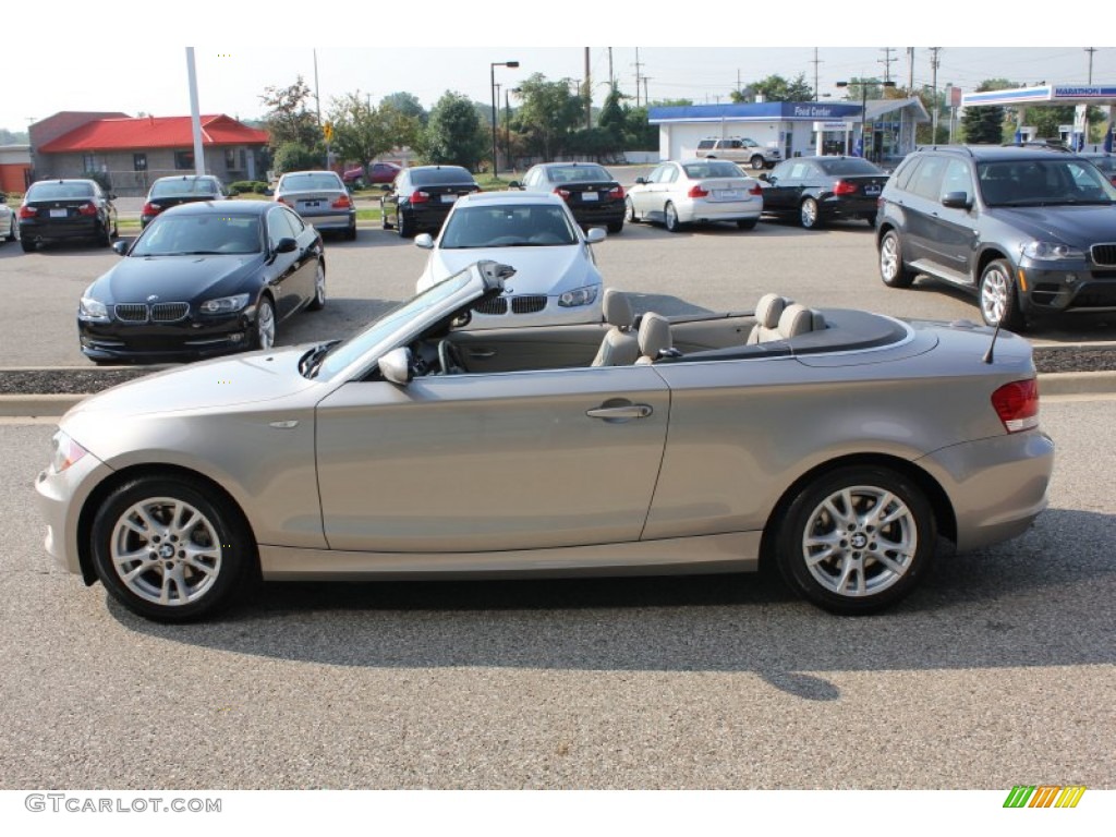 2009 1 Series 128i Convertible - Cashmere Silver Metallic / Taupe Boston Leather photo #8