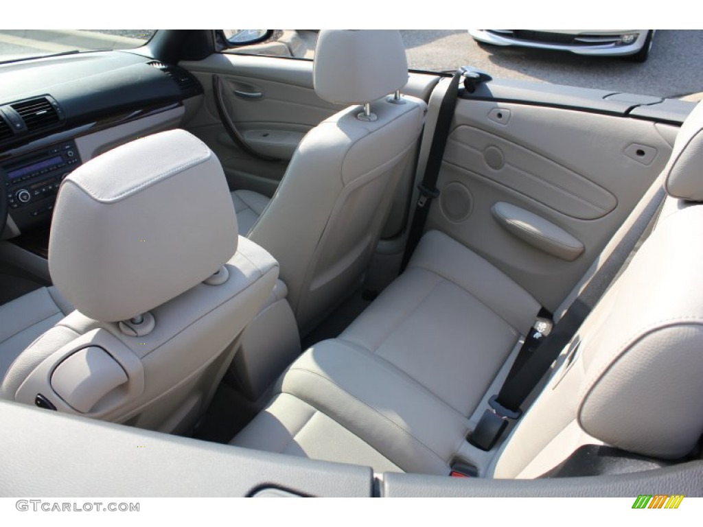 Taupe Boston Leather Interior 2009 BMW 1 Series 128i Convertible Photo #53615751