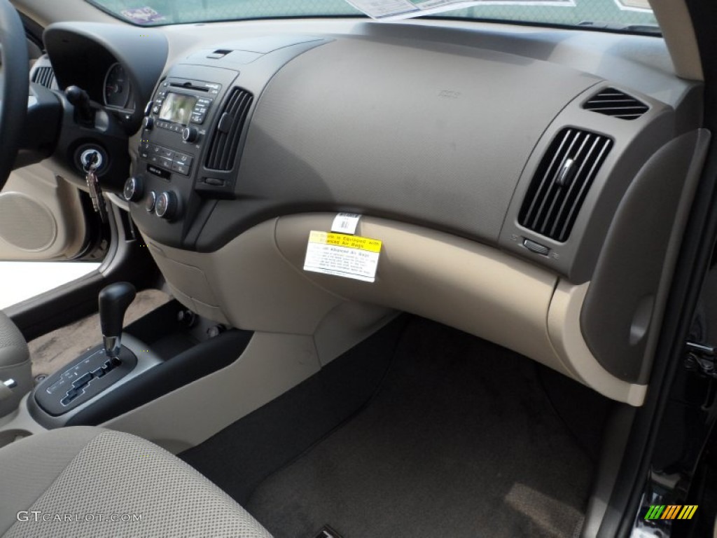 2012 Elantra GLS Touring - Black Noir Pearl / Beige photo #20