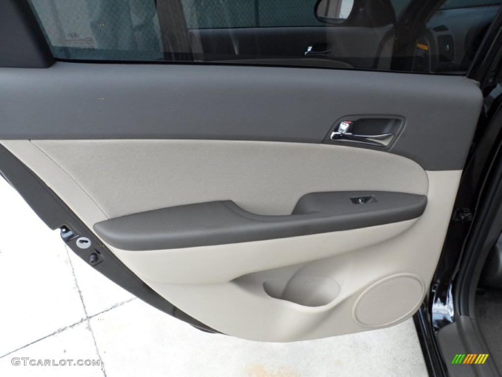 2012 Elantra GLS Touring - Black Noir Pearl / Beige photo #23