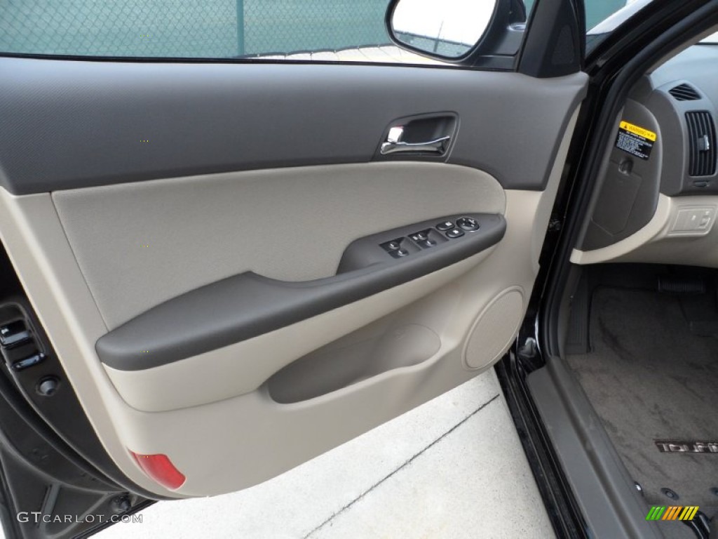 2012 Elantra GLS Touring - Black Noir Pearl / Beige photo #25