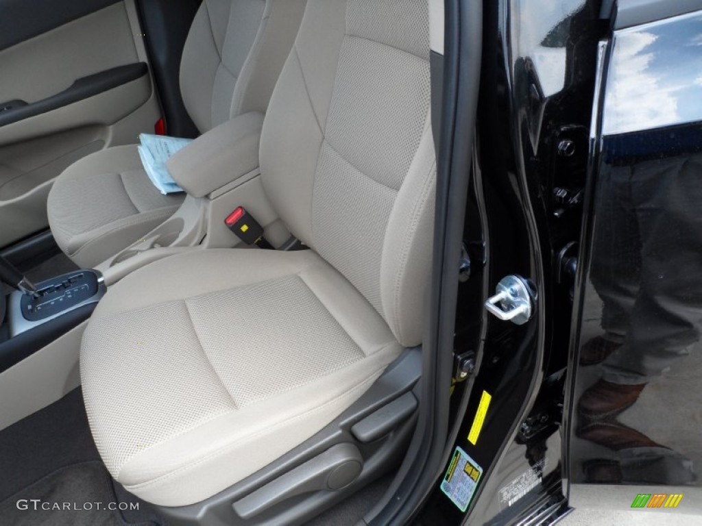 2012 Elantra GLS Touring - Black Noir Pearl / Beige photo #27