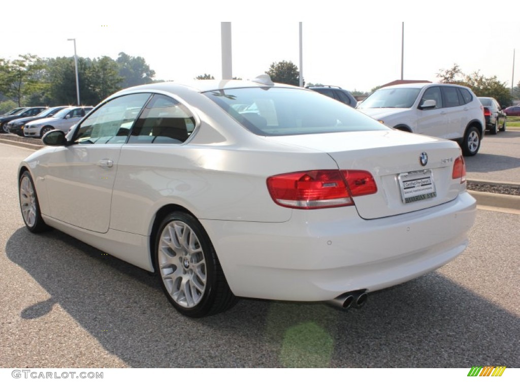 2008 3 Series 328i Coupe - Alpine White / Saddle Brown/Black photo #7