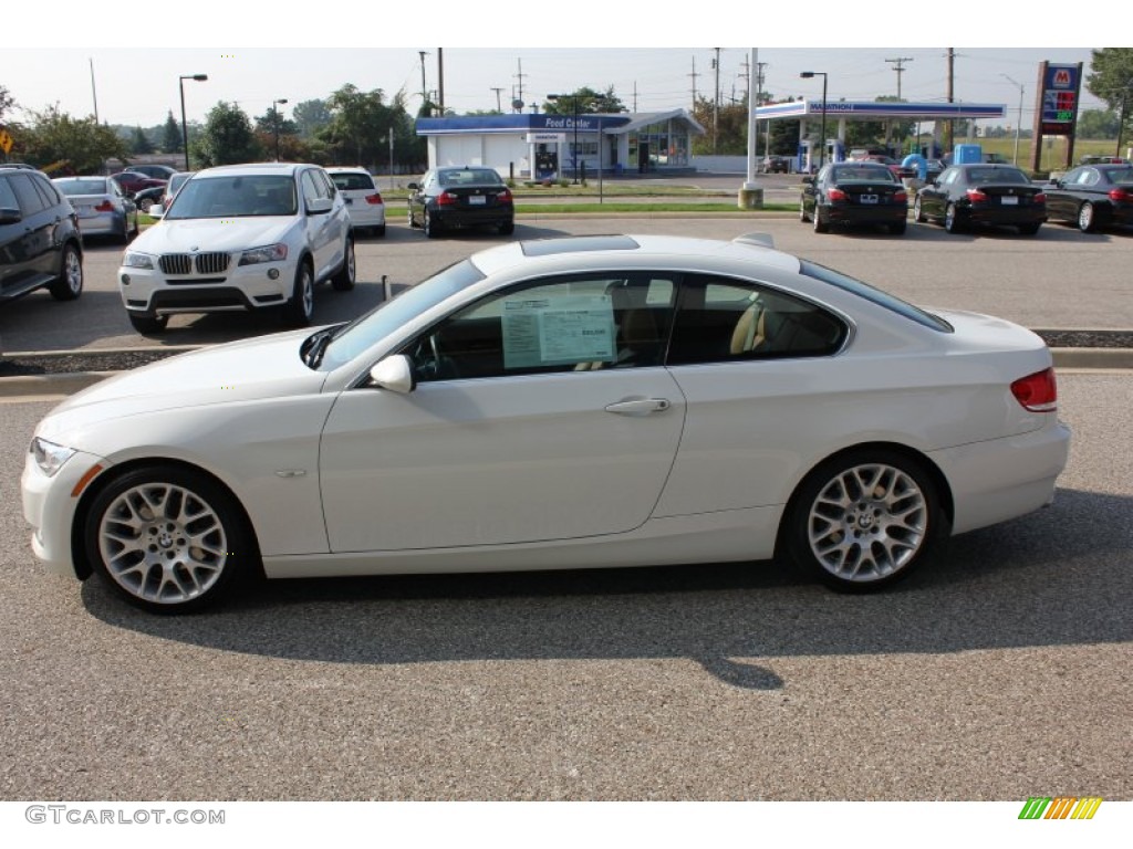 2008 3 Series 328i Coupe - Alpine White / Saddle Brown/Black photo #8