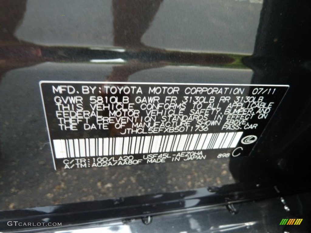 2011 LS Color Code 1G0 for Smoky Granite Mica Photo #53618033