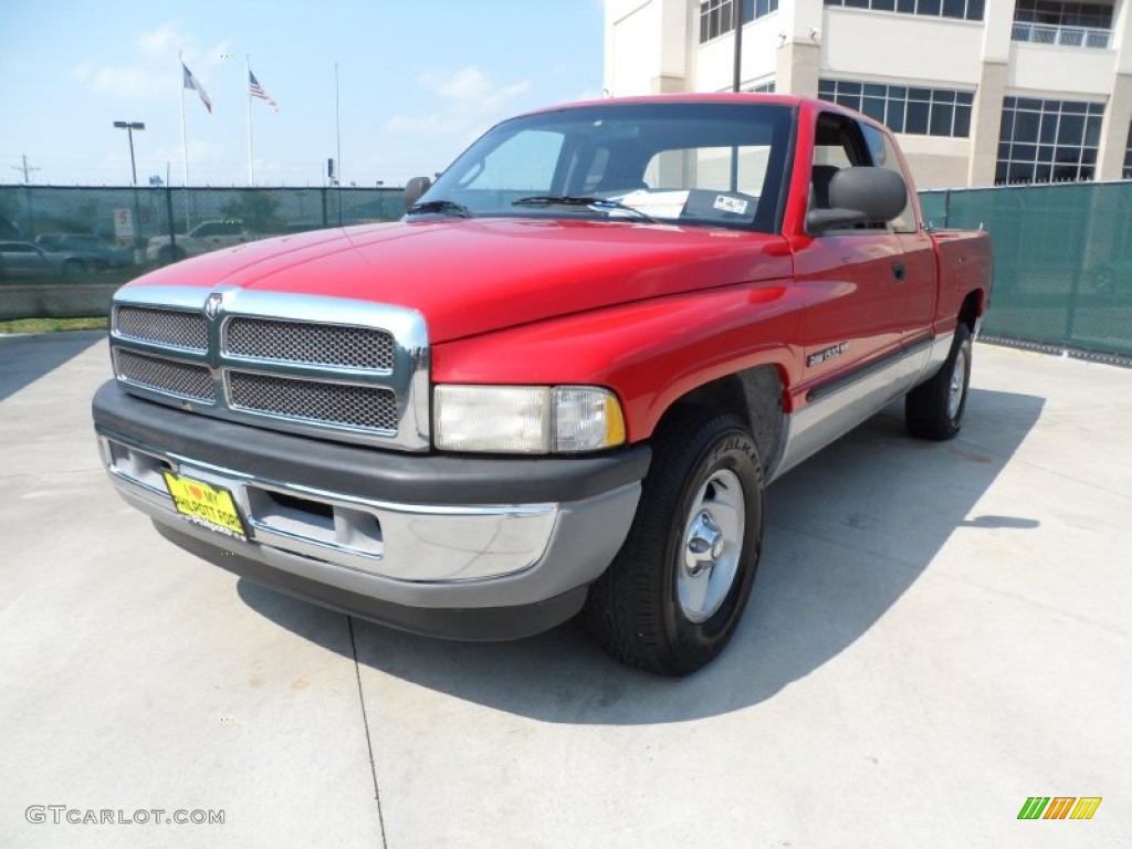 2001 Ram 1500 SLT Club Cab - Flame Red / Agate photo #7