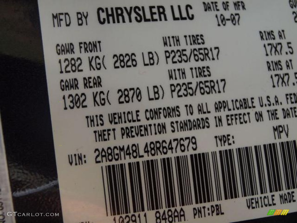 2008 Pacifica LX - Modern Blue Pearlcoat / Pastel Slate Gray photo #17