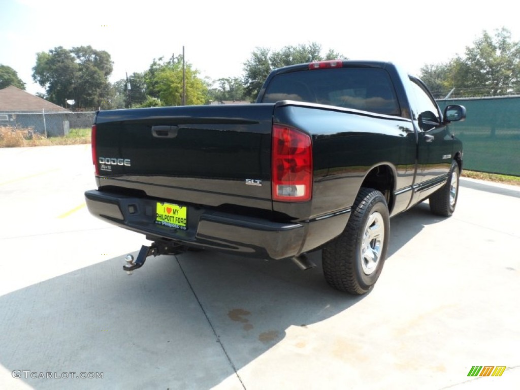 2004 Ram 1500 SLT Regular Cab - Black / Dark Slate Gray photo #3