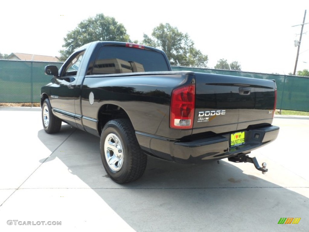 2004 Ram 1500 SLT Regular Cab - Black / Dark Slate Gray photo #5