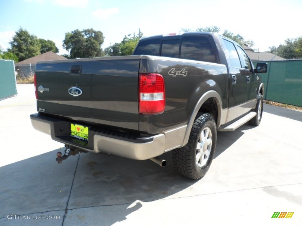 2005 F150 King Ranch SuperCrew 4x4 - Dark Stone Metallic / Castano Brown Leather photo #3