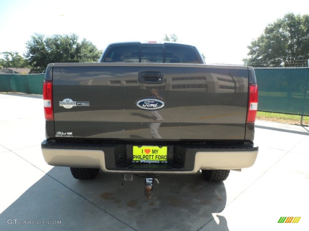 2005 F150 King Ranch SuperCrew 4x4 - Dark Stone Metallic / Castano Brown Leather photo #4