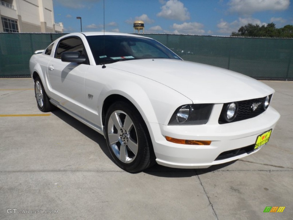 2007 Mustang GT Premium Coupe - Performance White / Black/Red photo #1